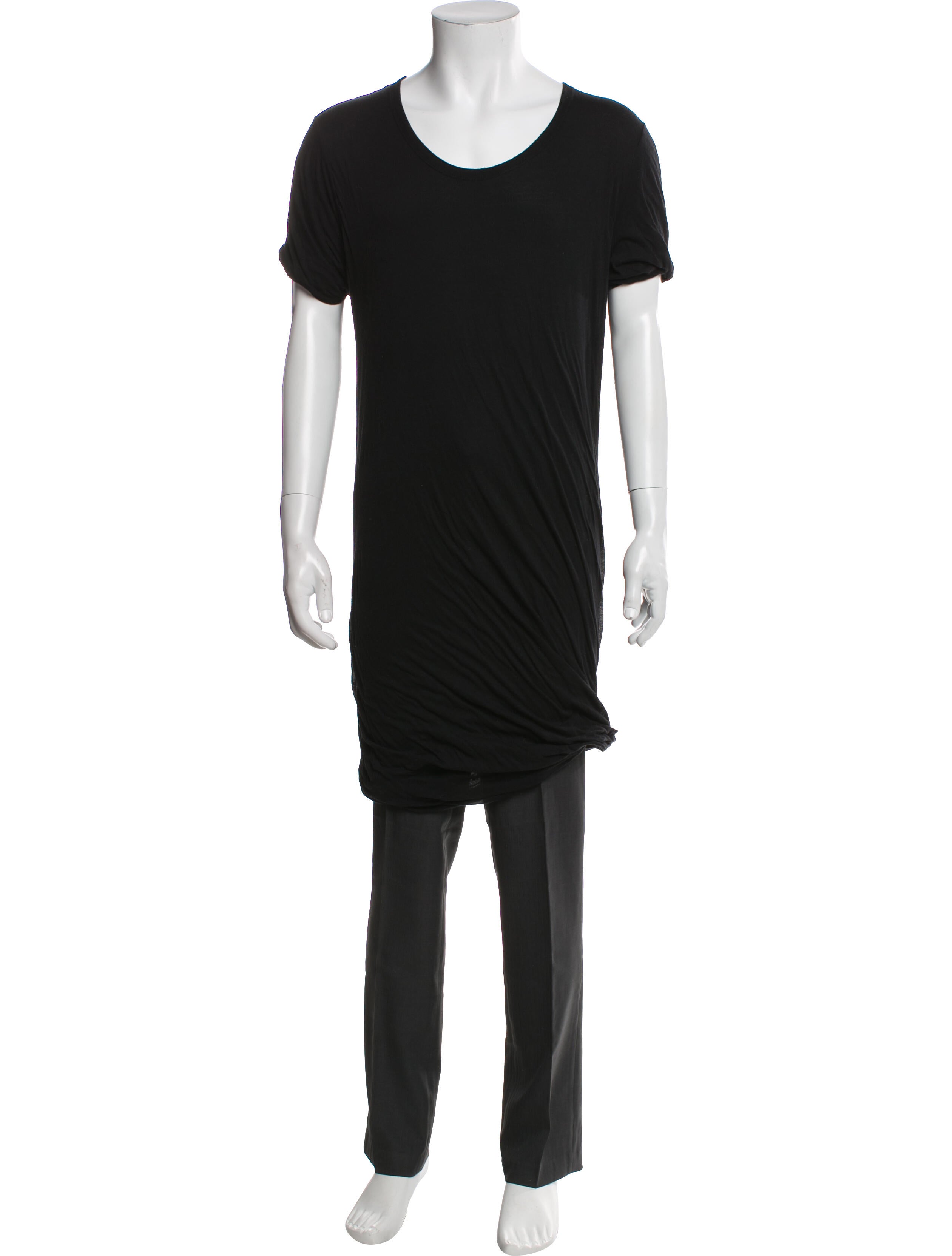 Rick Owens Scoop Neck Short Sleeve T-Shirt